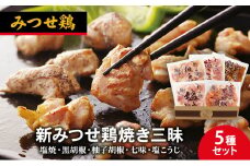 鶏肉 新みつせ鶏焼き三昧 5種 セット 塩焼 黒胡椒 柚子胡椒 七味 塩こうじ みつせ鶏 肉 お肉 鳥肉 BBQ おつまみ おかず