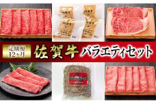 定期便 12ヶ月 佐賀牛 バラエティ セット