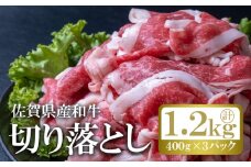 和牛 切り落とし 計約1.2kg (400g×3p) 佐賀県産 牛肉 肉 ※配送不可:離島