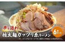 ラーメン 夢を語れ 6食 セット 極太麺 ガッツリ系ラーメン 豚 2本付き！G系※配送不可：離島　