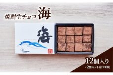 チョコレート 焼酎 生チョコ 「海」12個入り×2個 セット (合計24個) チョコ ※配送不可：北海道、沖縄、離島