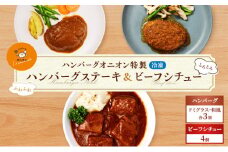 冷凍 九州産牛豚肉と佐賀産玉ねぎを使った手作りの味 ふわふわハンバーグ6個＆ビーフシチュー4個