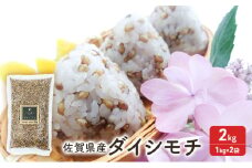 麦 もち麦 佐賀県産 『ダイシモチ』2kg (1kg×2袋) ご飯 白飯 お米 コメ こめ ※配送不可:離島