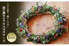 リース 森の薫りのクリスマスリース Lサイズ インテリア