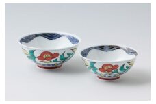 【伊万里焼】伊万里陶苑万歴花文 夫婦茶碗 070-H193