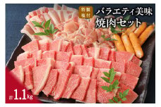 伊万里牛 バラエティ美味 焼肉セット 牛肉 豚肉 鶏肉 1.1kg 006-J298