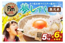 令和7年産 【定期便】《無洗米》 夢しずく ５kg×６回　B785