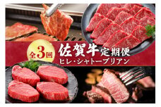 A5 A4 佐賀牛 ヒレ 定期便 （3回便） 999-J956