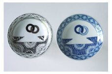 【伊万里焼】温故知新小皿（輪繋菊紋）2枚セット 135-H741
