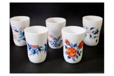【伊万里焼】市川冬山窯「色鍋島フリーカップ5個セット」 037-H750