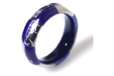 伊万里焼強化磁器指輪（白金彩貫入市松瑠璃色）【要選択】 029-H772