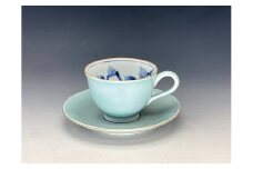 【伊万里焼】青磁 カメリア 珈琲椀皿 056-H777