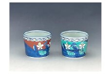 【伊万里焼】錦草枕 ペアそば猪口（小鉢） 056-H780