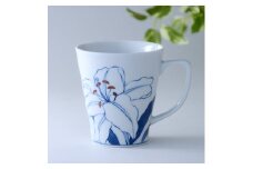 【伊万里焼】カサブランカマグカップ 花柄（染付）【アトリエまりゑ】 135-H932
