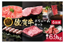佐賀牛ボリュームセット 6回便 6.9kg ヒレ 赤身 モモスライス サーロイン ハンバーグ 999-J668