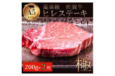 佐賀牛ヒレステーキ200g×2 161-J781