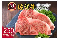 【 佐賀牛 】 艶さし！ サーロイン ステーキ 250g（250g×1枚） 159-J1028