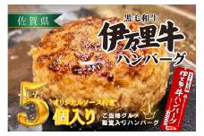 【殿堂入り達成！】伊万里牛ハンバーグ5個入（ソース付） 172-J960