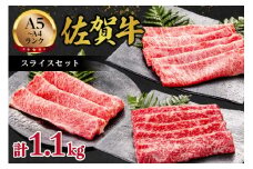 佐賀牛 スライスセット 1.1kg 125-J1047