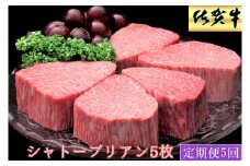 佐賀牛ヒレシャトーブリアン200ｇ×5枚　5ヵ月連続定期便 192-J1515