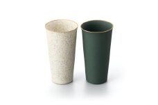 タンブラー Tumbler Nashiji White&Green 028-H1163