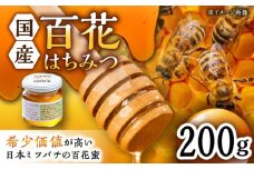 【コクと味わい深い甘み】 日本蜜蜂 百花 はちみつ 200g 純粋蜂蜜 /永尾 忠則 [UAS003] 蜂蜜 ハチミツ 日本ミツバチ