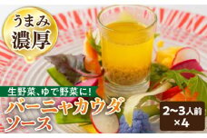 【リピーター続出どんなお野菜にも合う！】 バーニャカウダ ソース 70g（2〜3人前×4） ディップソース /フレンチキッチン プルミエ [UCF001] 調味料 ドレッシング バーニャカウダー