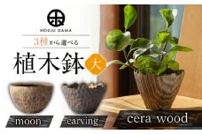 【宝寿窯】植木鉢 ( 大 ) carving [UCN025]