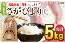 【2026年1月発送開始】【3回定期便】令和7年産 さがびより 白米 5kg＜15年連続特A評価＞ 配送前精米/江口農園[UBF025] 白米 米 お米 精米 佐賀県産 特A