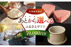 【あとから選べる】武雄市ふるさとギフト 寄附額7万円分 [UZZ004] あとから寄附 あとから寄付 選べるギフト あとからセレクト 佐賀牛 牛肉 武雄焼 やきもの 温泉湯豆腐 豆腐 米 さがびより
