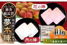 【3回定期便】夢本陣 40枚（2種×20枚） /恵比須堂 [UBQ018]