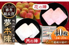 【6回定期便】夢本陣 40枚（2種×20枚） /恵比須堂 [UBQ019]