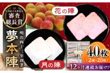 【12回定期便】夢本陣 40枚（2種×20枚） /恵比須堂 [UBQ020]
