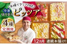【12回定期便】本場イタリアの味 冷凍切り売りピッツア 4種セット /Da Iader [UDP005]