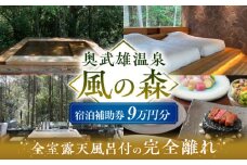 奥武雄温泉 風の森　宿泊補助券 9万円分 /奥武雄温泉 風の森 [UEC005] 宿泊券 旅行券 ホテル宿泊券 旅館宿泊券 温泉宿泊券 体験チケット 日本旅行 食事券 商品券 温泉 家族旅行 ペア宿泊 カップル旅行 リゾート 貸切風呂 ふるさと納税 観光 ふるさと納税 旅行 ふるさと納税 チケット 武雄市 ホテル 旅館 武雄温泉 宿泊券 御宿 宿泊補助券 武雄
