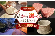 【あとから選べる】武雄市ふるさとギフト 寄附額200万円分 [UZZ013] あとから寄附 あとから寄付 選べるギフト あとからセレクト 佐賀牛 牛肉 武雄焼 やきもの 温泉湯豆腐 豆腐 米 宿泊券 観光