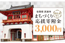 【応援寄附金】佐賀県武雄市 まちづくり応援寄附金 返礼品なし（3,000円分） [UZZ102]