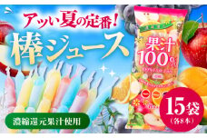 棒ジュース 果汁100% 15袋セット / 光武製菓株式会社 [UEN003]