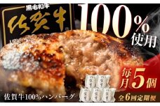【6回定期便】佐賀牛ハンバーグ 150g×5個（真空・個包装） /MKミート武雄 [UEM009] 佐賀牛 ハンバーグ 牛肉 冷凍 はんばーぐ お惣菜 おかず 小分け 個包装
