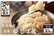 F-8【令和6年産米】佐賀県産 夢しずく 玄米３０ｋｇ