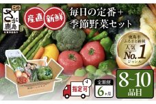 F-20【定期便 | 6ヶ月】野菜ソムリエ厳選 肥前の国の旬野菜セット（8～10品目） | 新鮮 採れたて 定番 野菜 セット 定期便 じゃがいも きのこ トマト とうもろこし アスパラガス 玉ねぎ 蓮根 等 詰め合わせ ふるさと納税 佐賀県 鹿島市 