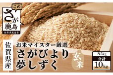 【新米】令和6年産 佐賀県産 さがびより 夢しずく 玄米 合計10kg (5kg×2種) 【お米マイスター厳選】B-120