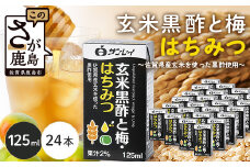 B-153 玄米黒酢と梅はちみつ 125ml×24本 清涼飲料水 サンレイ 紙パック 飲料 飲み物 佐賀県 鹿島市 さわやか サッパリ 健康 美容 抗酸化作用 リピーター 美味しい 人気送料無料