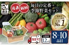 J-14【定期便 | 12ヶ月】野菜ソムリエ厳選 肥前の国の旬野菜セット（8～10品目） | 新鮮 採れたて 定番 野菜 セット 定期便 じゃがいも きのこ トマト とうもろこし アスパラガス 玉ねぎ 蓮根 等 詰め合わせ ふるさと納税 佐賀県 鹿島市