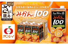 ＼工場直送／ 果汁100% サンレイみかん100|1000ml×6本|合計6L|たっぷり飲める！佐賀県産温州みかん★濃縮還元 |朝食・おやつに◎オレンジジュース みかんジュース 蜜柑 果物 飲料 飲み物 箱買い ストック 大容量 送料無料 リピーター 人気 B-459