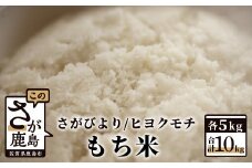 B-463 佐賀県産さがびより・ヒヨクモチ（もち米）白米１０kg（５kg×2種）