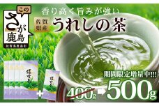 期間限定増量【ギフトにおすすめ】 佐賀県産 うれしの茶 (やぶきた茶) 100g×5本【合計500g】美味しいお茶を贈り物に B-570
