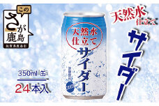 天然水仕立てサイダー 350ml缶 × 24本 炭酸飲料 飲み切りサイズ サイダー 炭酸  箱買い ふるさと納税 佐賀県 鹿島市 B-661