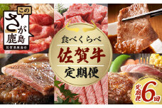 【定期便6回】佐賀牛 食べ比べ 定期便 6ヶ月 6ヵ月 焼肉 焼き肉 すきやき すき焼き しゃぶしゃぶ サイコロステーキ ステーキ L-39
