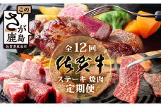 【定期便12回】佐賀牛 ステーキ・焼肉 定期便 【サーロイン 焼肉 焼き肉 ステーキ】 V-47